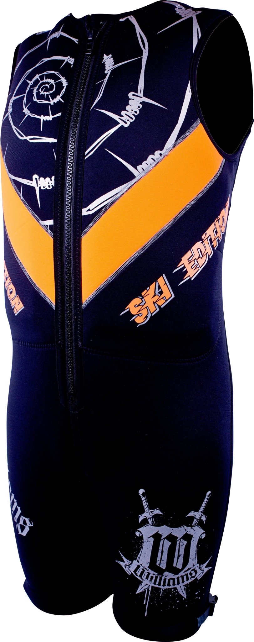 Mens Sports Wetsuit -Williams208241-s-Black/Orange