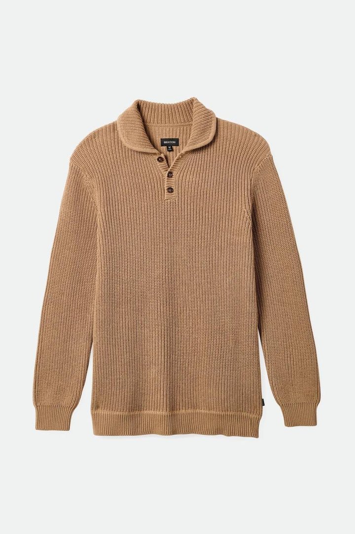 NOT YOUR DAD'S FISHERMAN SWEAT -Brixton22555-OATMEAL-M