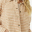 PREMIUM QUILTED CHECK JACKET -Rip Curl01VWJA-LIGHT BROWN -2XS