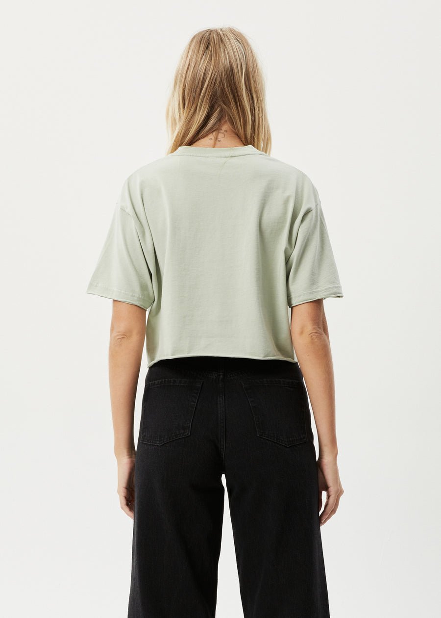 Restless Slay Cropped - Recycled Tee -AfendsW234002-Eucalyptus-XS